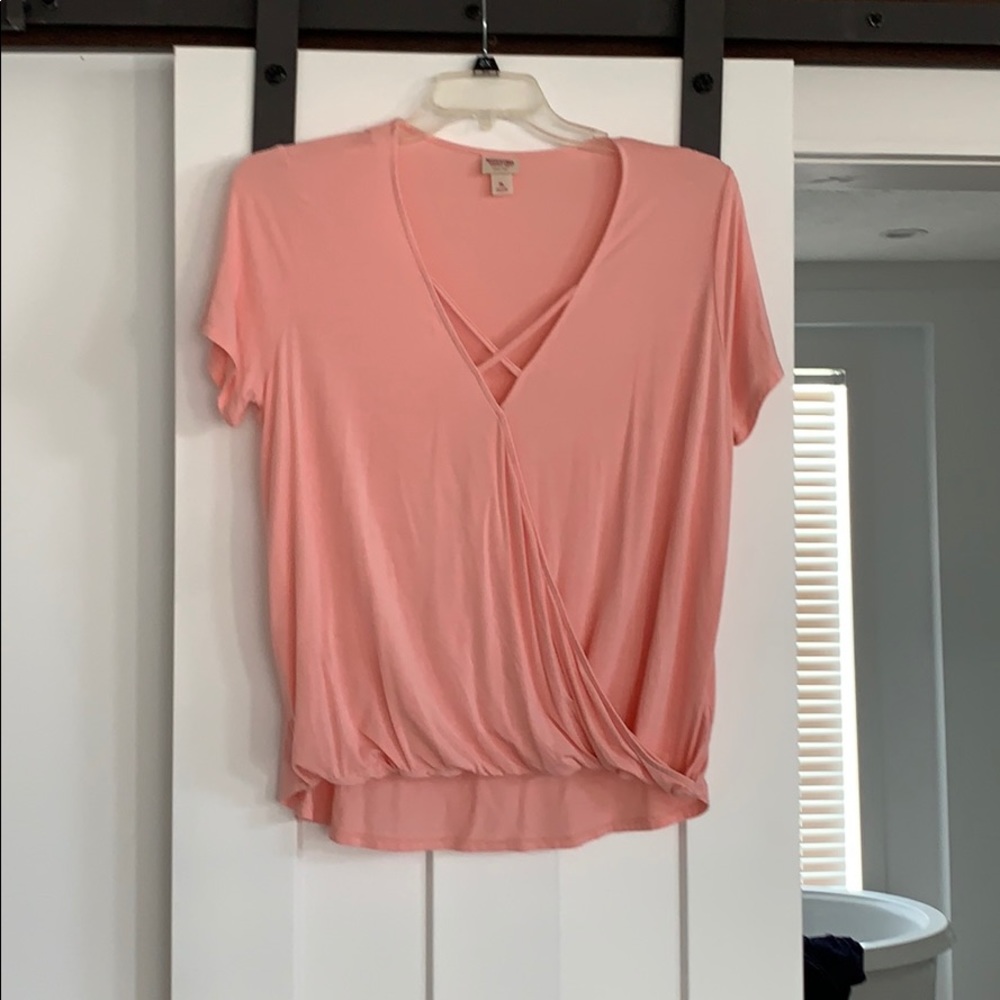 Cross cross drape shirt